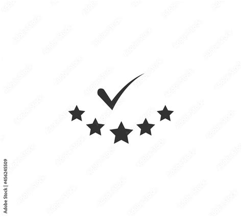 5 Star Rating Icon Vector Illustration Isolated Badge For Website Or