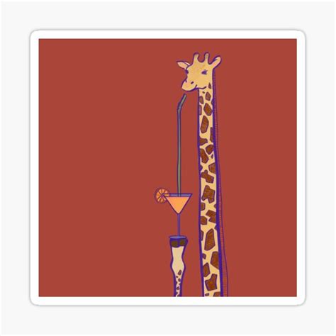 Classy Giraffe Sticker For Sale By Madelineb36 Redbubble