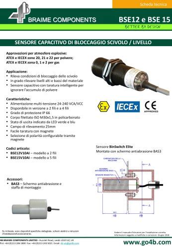 Sonde Di Temperatura Cuscinetti ADB 4B Braime Components Catalogo