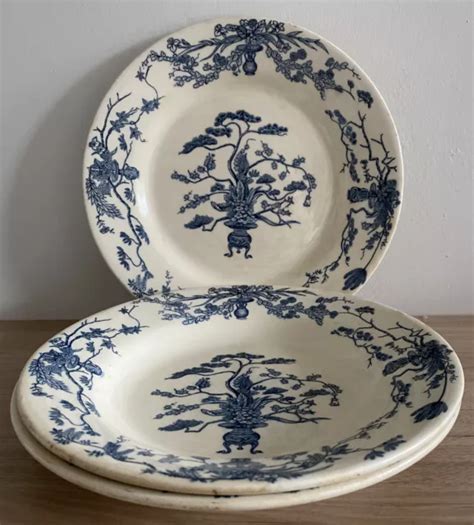 Assiettes Creuses Et Plate Fa Ence De Gien Xix Me Mod Le Yeddo