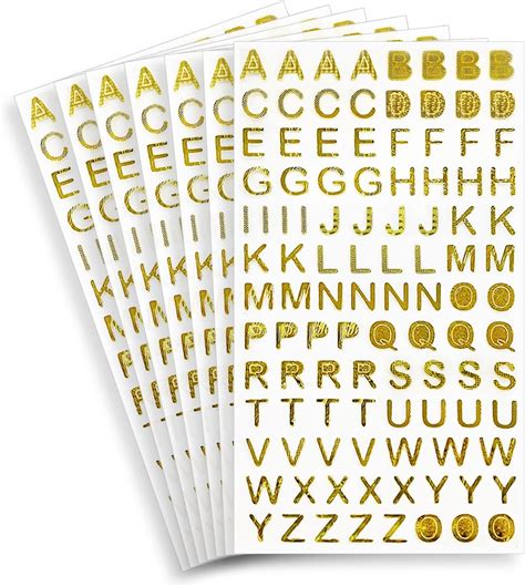 Amazon Sheets Gold Letter Stickers Inch Gold Alphabet