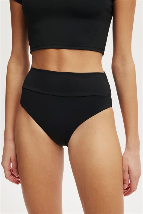 Smoothing High Waisted Cheeky Bikini Bottom