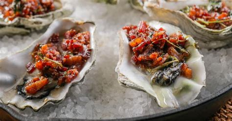 Roasted Oysters With Warm Bacon Vinaigrette Punchfork