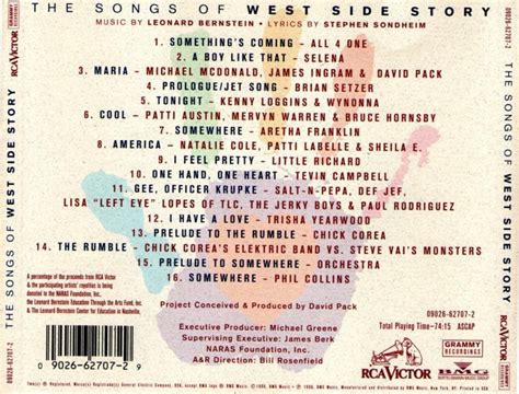 V A The Songs Of West Side Story 1996