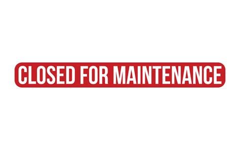 Red Closed for Maintenance Rubber Stamp Seal Vector 23104755 Vector Art ...