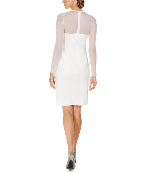 Calvin Klein Petite Illusion Detail Sheath Dress Macys