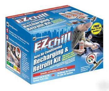 Ez chill R12 R134A combination retrofit & recharge kit