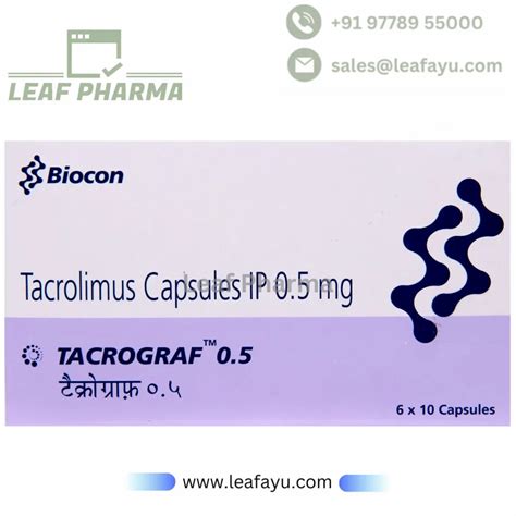 Tacrograf 0 5 Mg Tacrolimus Capsules IP 0 5 Mg At Rs 250 Stripe