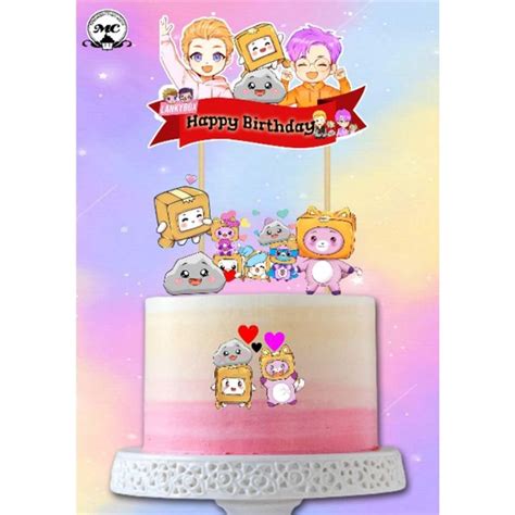 Lankybox Customize Cake And Cupcake Toppers Shopee Philippines