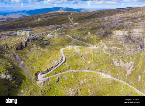 Aerial View Of Bealach Na Ba Pass On Applecross Peninsula In Wester