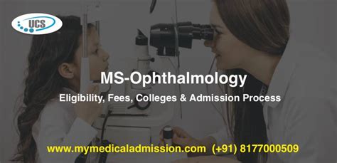 Ms Ophthalmology Admission Eligibility Duration Fees And Colleges