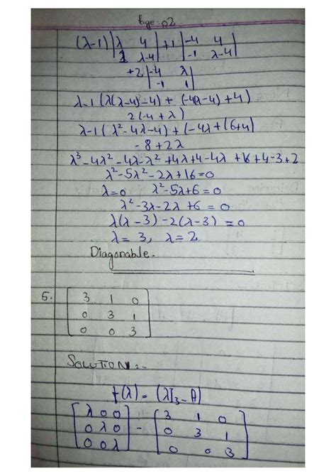 Solution Diagnosis Of Non Diagonal Matrices Solved Questions Studypool