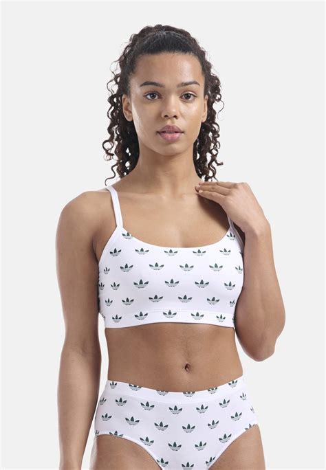 Adidas Originals Comfort Bustier White Print White Zalando De