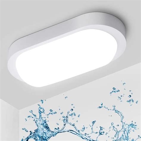 Applique Murale Intérieure 18W Led Lampe Ovale Plafonnier Ip65 4000K