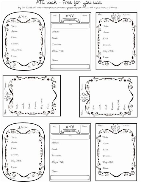 Printable Trading Card Template Artofit