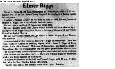 Elmer Earl Biggs Find A Grave Memorial