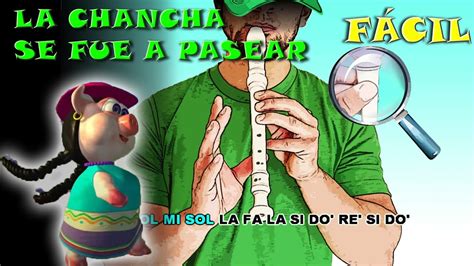 La Chancha Se Fue A Pasear Flauta F Cil Tutorial Cover Karaoke