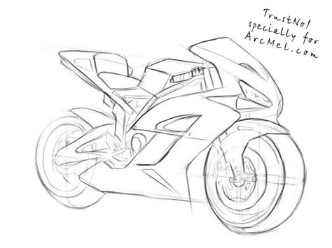 Simple Motorcycle Drawing at GetDrawings | Free download