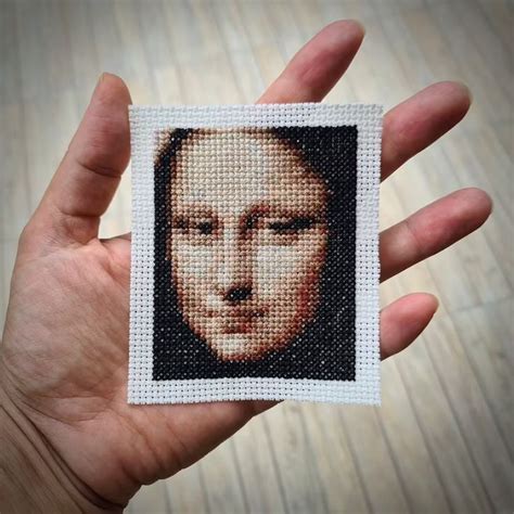 Piccolo Schema Punto Croce Moderno Mona Lisa Di Leonardo Da Vinci P230