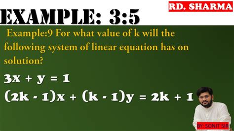 3xy1 2k 1xk 1y2k1 For What Value Of K Will The Following System Of Linear Equation