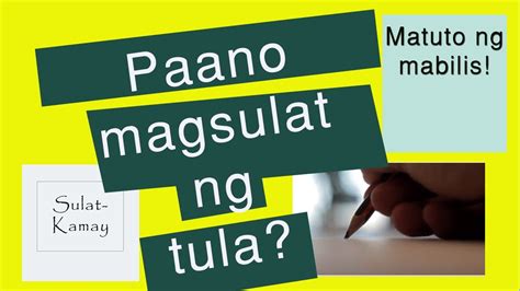 Paano Magsulat Ng Tula Youtube