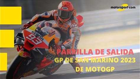 Parrilla De Salida De La Carrera De MotoGP En El GP De San Marino 2023