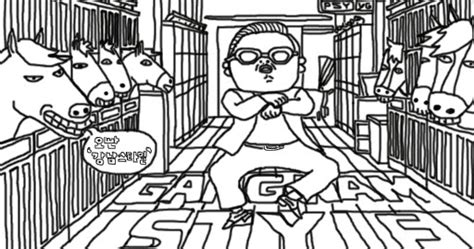 Sams Digital Art Blog Gangnam Style Coloring Book