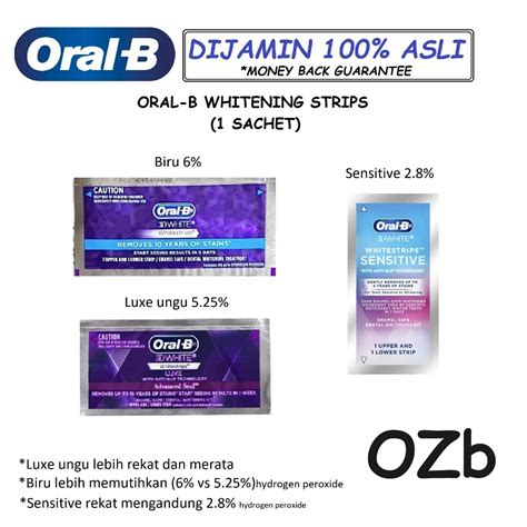 Jual Crest Oral B D Whitestrips Whitening Strip Strips Pemutih Gigi