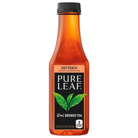 Lipton Pure Leaf Diet Peach Iced Tea Bottled Tea Drink 185 Fl Oz