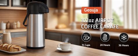 Amazon Airpot Coffee Carafe For Keeping Hot Oz L Large Coffee Dispenser With Pump