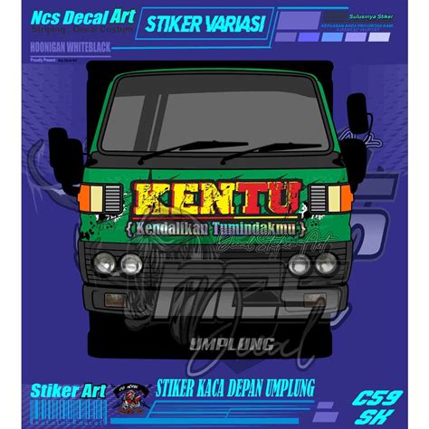 Jual Stiker Decal Stiker Depan Truk Umplung Canter Stiker Depan Stiker