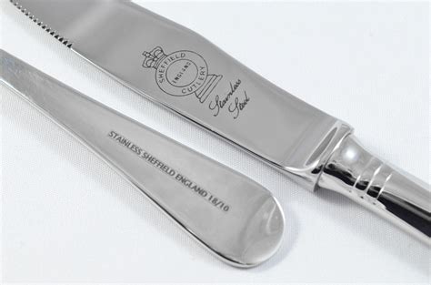 Rattail Pattern Steak Knife And Fork Made In Sheffield England Stainless