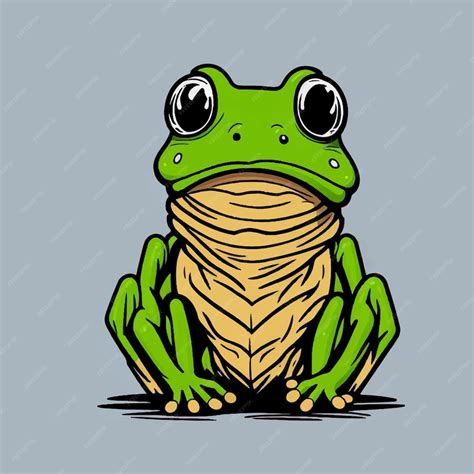 Premium Vector Cute Frog Cartoon Vector Design Illustration