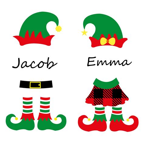 Christmas Elfs Svg Elf Svg Elf Boy Svg Elf Girl Svg Elf Etsy Canada