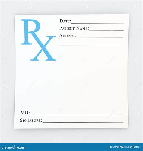 Blank prescription stock illustration. Illustration of remedy - 70758762