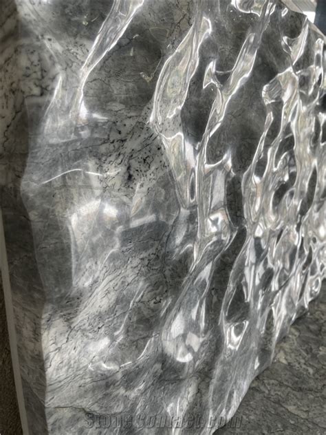 Hermes Grey Marble Polish Mm Slab Different Surface Design From China