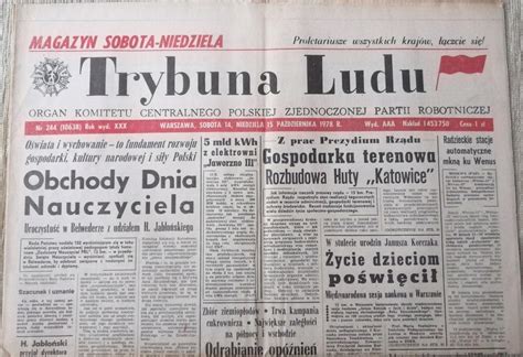 Trybuna Ludu 244 1978 PRL 11404370565 Oficjalne Archiwum Allegro