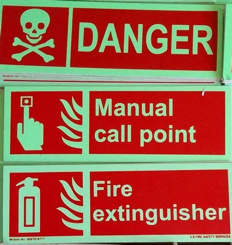 Rectangular Red Fire Safety Signs For Industrial At Best Price In Navi