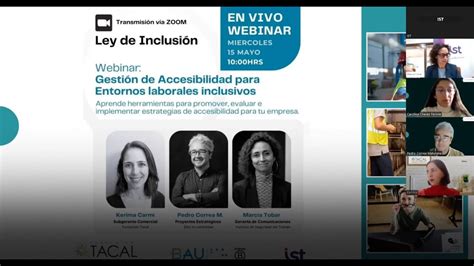 Webinar Gesti N De La Accesibilidad Para Entornos Laborales Inclusivos