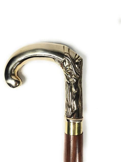 Brass Handle Walking Stick Cane Gem