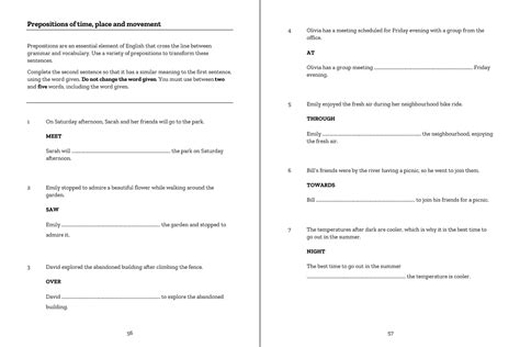 250 B2 Key Word Transformations Breakout English