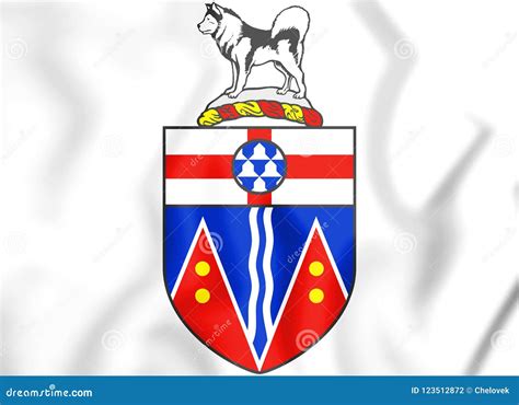 Yukon Coat of Arms, Canada. Stock Illustration - Illustration of macro ...