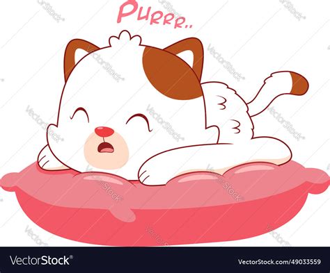 Cute baby cat cartoon character Royalty Free Vector Image