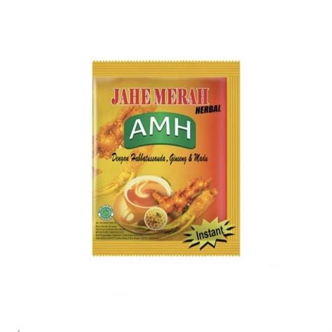 Jahe Merah Super AMH 10 Sachet 1 Renceng Jahe Merah Super Instan AMH