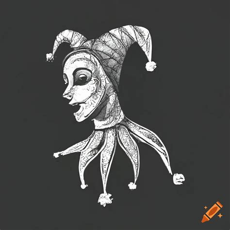 Illustration Of A Dancing Jester