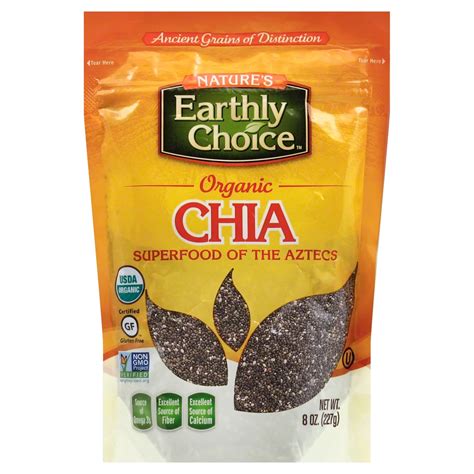 Nature S Earthly Choice Organic Chia Seeds Shop Rice And Grains At H E B