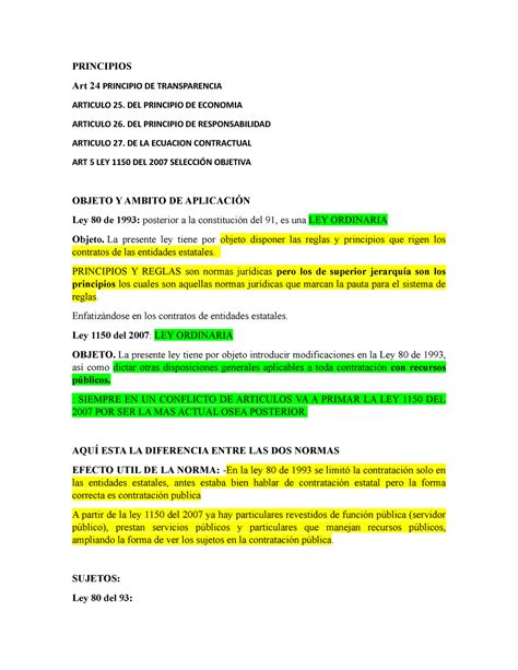 Apuntes Contratacion Publica Principios Art Principio De