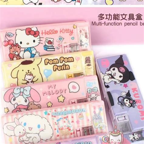 Jual KOTAK PENSIL SANRIO MAGNET 2SISI TEMPAT ALAT TULIS ATK STATIONERY