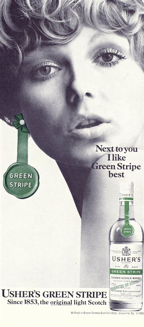 Ushers Green Stripe 1969 Rvintagewomenads