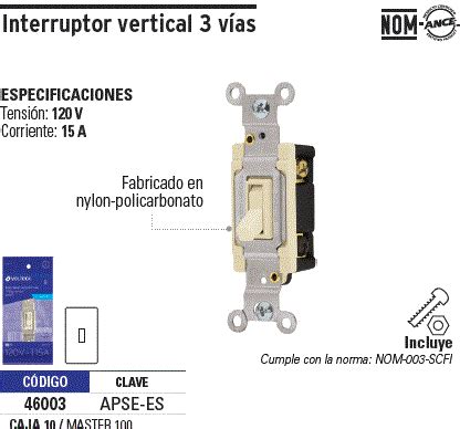 Apse Es Truper Volteck Interruptor Vertical De Palanca V As